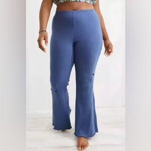 Aerie | Kick-It Ribbed High Waisted Super Flare Pants